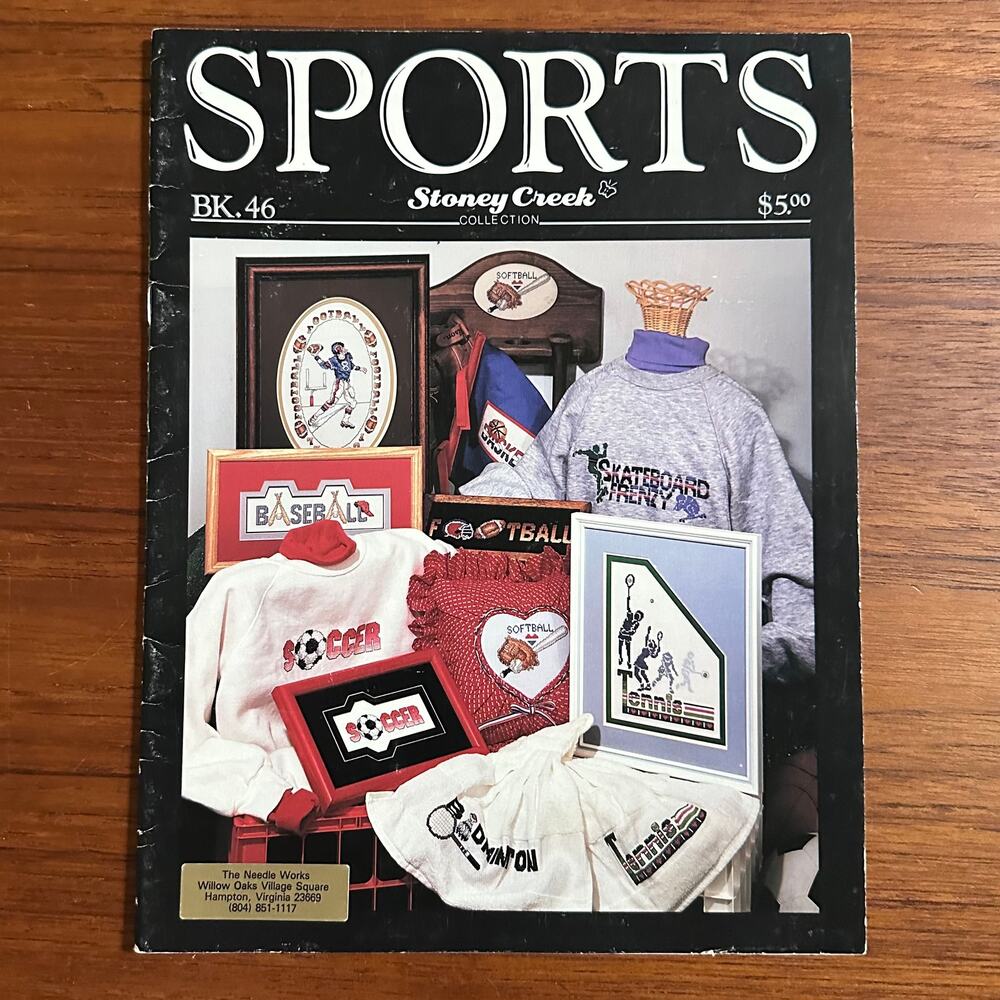 Sports Cross Stitch Pattern Book 1987